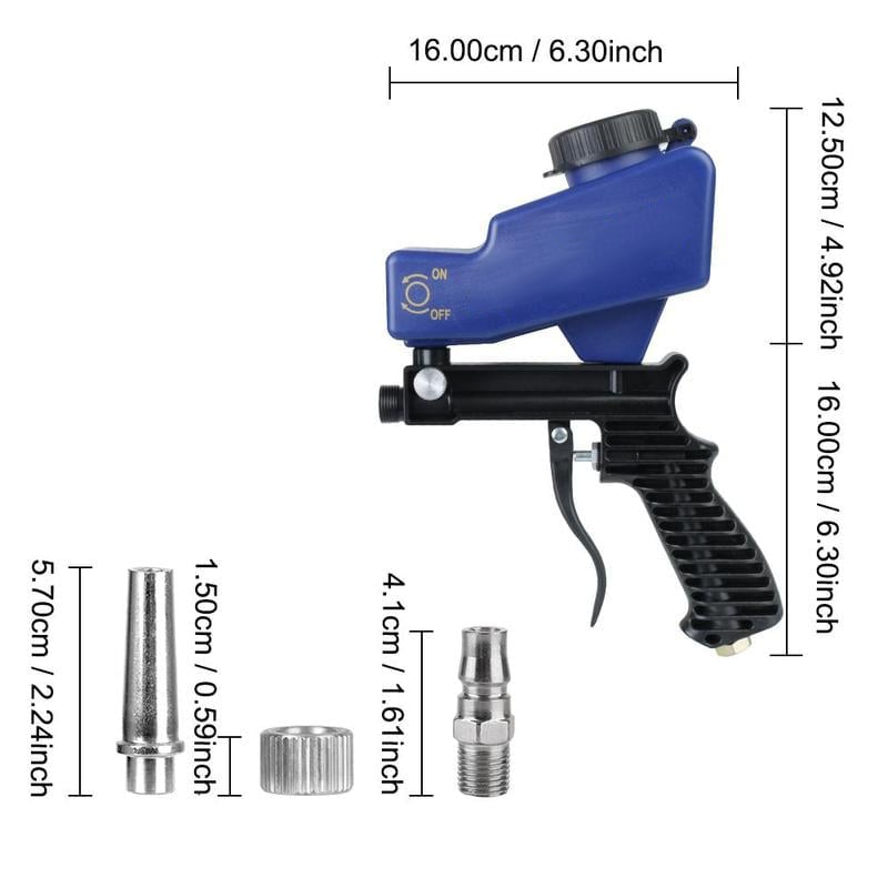 Gravity Sandblasting Tools. Pneumatic Sandblasting Set. Rust Blasting Device Adjustable Blasting Machine. Pneumatic Blasting Tools Set. Professional Car Body Repair Tool for Car Repair. Sandblasting Accessories